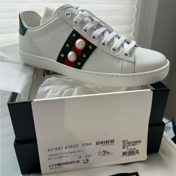 Gucci Ace Studded Sneakers - Picture 1 of 3
